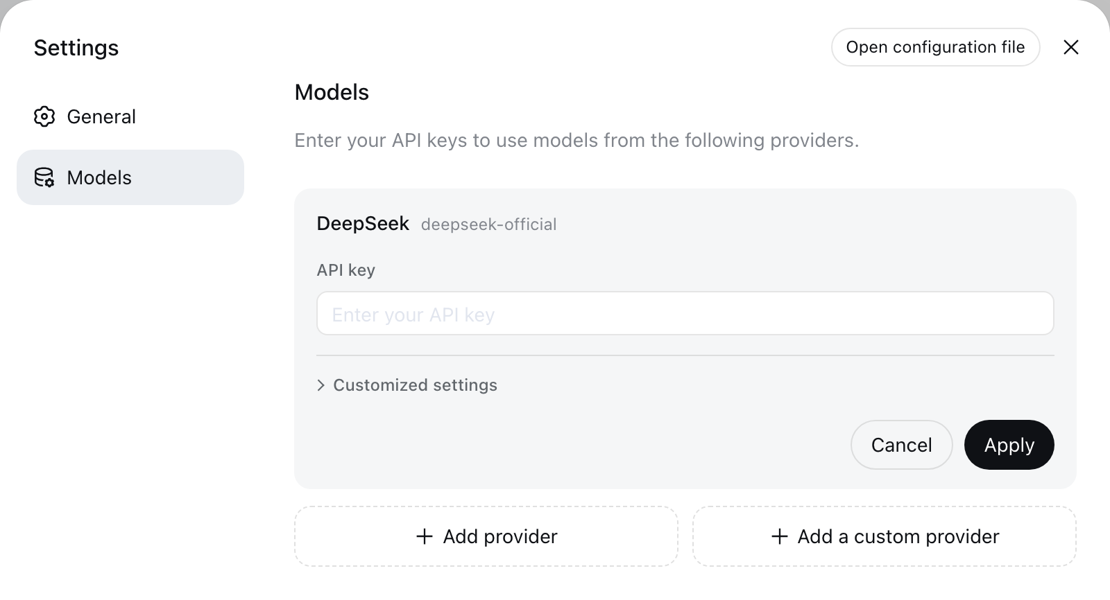 DeepSeek Harness Web UI model settings from the official project documentation.